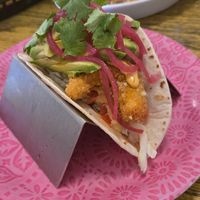 Shrimp taco at Sealevel City Vegan Diner in Wilmington