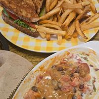 BLT lunch special and Cowboy Dip partially eaten 😛 at Sealevel City Vegan Diner in Wilmington