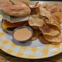 The chipotle mayo dip goes perfectly with the house made chips. at Sealevel City Vegan Diner in Wilmington
