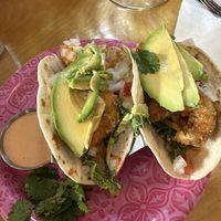 Baja shrimp tacos  at Sealevel City Vegan Diner in Wilmington