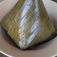 Steamed for 8 hours in banana leaf at Spring & Hieu Vegan Food Tour in Ho Chi Minh City
