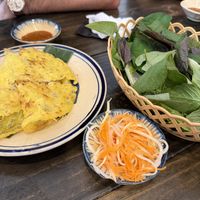 Vietnamese pancake fillings  at Spring & Hieu Vegan Food Tour in Ho Chi Minh City