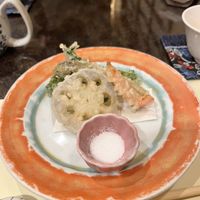 Fried seasonal vegetables   at Tatsukichi in Yokohama