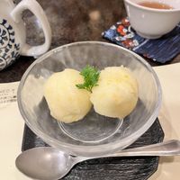 Yuzu sherbet  at Tatsukichi in Yokohama