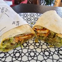 Crispy vegan wrap take away at Tasty Bruges in Bruges
