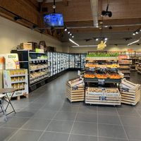 Vegetable section at the entrance  at La Vie Claire in Honfleur