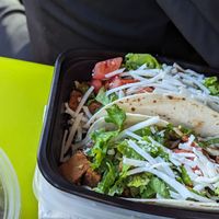 vegan tacos with tofu a la mejicana at Carrburritos in Chapel Hill