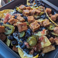 vegan nachos with tofu a la mejicana at Carrburritos in Chapel Hill