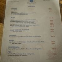 Vegan menu  at Naboo Restaurant in Roatan