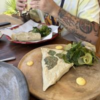 Tetela de Quintonil (no dairy, +avocado, +mushrooms).  at Luz de Luna in Oaxaca