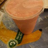 Strawberry milkshake at Vegan Passion in East London