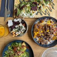 Pancakes, omelet, and whatever their bread dish was!   at SEIN  in Zurich