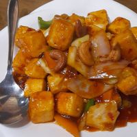Cashew Tofu in Sauce (amazing) at The Flora in Mosta