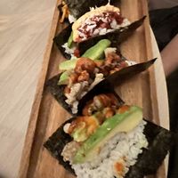 Crispy Mushroom Hand Roll #Veganuary at PLANTA Cocina in Washington