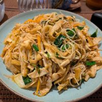 Fried tofu noodles at Interior de Té in Barcelona