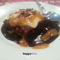 hot chocolate brownie with pumpkin cream at Moose's Kitchen in Hastings