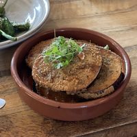 Crispy aubergine  at Casa De Tapas in Bath