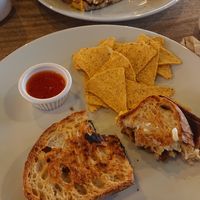Cajun bacon, Reuben toastie at Hustle in Belfast