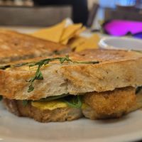 Chicken sandwich at Hustle in Belfast