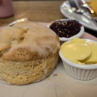 Heated lemon scone at Hustle in Belfast