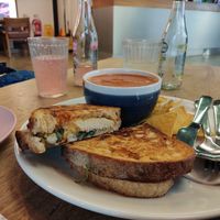 Soup and sandwich £9 deal at Hustle in Belfast