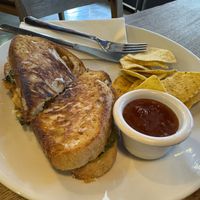 Cajun chick’n toastie  at Hustle in Belfast