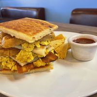 Potato bread stack   at Hustle in Belfast