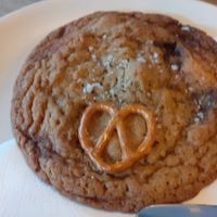 Pretzel and butterscotch cookie at Hustle in Belfast