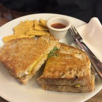 Goujon and cheese toastie   at Hustle in Belfast