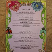 Food menu at Hustle in Belfast