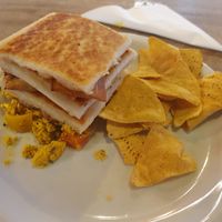 Breakfast potato stack at Hustle in Belfast