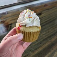 Birthday cake cupcake at Zephie's Cakes and Desserts in Westerville