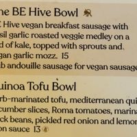 The Quinoa Tofu Bowl is vegan if you request it without the lemon dill Dijon sauce .  at Frothy Monkey   in Franklin