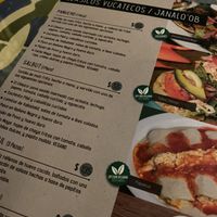 Three of the several vegan options on menu    at Chaya Maya Casona in Merida