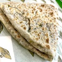 I advise you to fold Jengyalov Hatc in half or three times, it’s easier to eat this way. at Taste of Artsakh - Mashtots in Yerevan