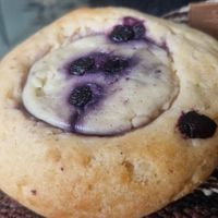 Vanilla bun with blueberries at Happy Atelier in Stockholm
