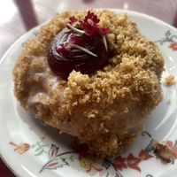 Sakura donut  at Round Tripla Café in Helsinki
