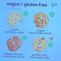 Vegan offerings at Insomnia Cookies - 2nd Ave in New York City