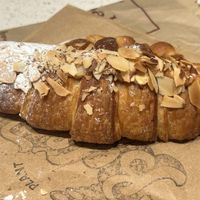 Almond croissant   at Belén Vegan Bakery in Wellington