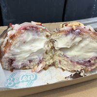 Boysenberry cream filled doughnut was was incredible   at Belén Vegan Bakery in Wellington