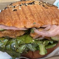 Tofu sandwichh  at Belén Vegan Bakery in Wellington