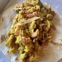 Chickpea scramble (Vigas)  at Taco Ocho in Richardson