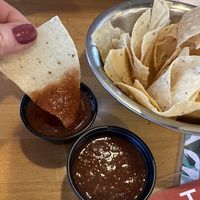Fire roasted salsa—mild  at Taco Ocho in Richardson