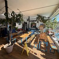 Indoor space  at Blunt Pretzels in Swannanoa