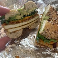 Best breakfast sandwich on a bagel  at Bridge & Tunnel Coffee - Cafe & Roastery in Asheville