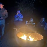 Warmth at the camp!!! Vegan Smores!!!!! at Vegan Basecamp in Las Vegas