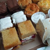 Vegan cream and local jam in pots 💚🌱 at The Good Apple Cafe in Sunderland