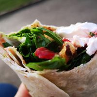 Feta, Beetroot and Walnut Wrap Take Out at The Good Apple Cafe in Sunderland