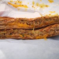 Cheese and Sausage Toastie Take Out at The Good Apple Cafe in Sunderland