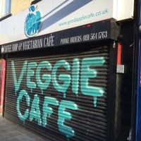 cool shutters  at The Good Apple Cafe in Sunderland